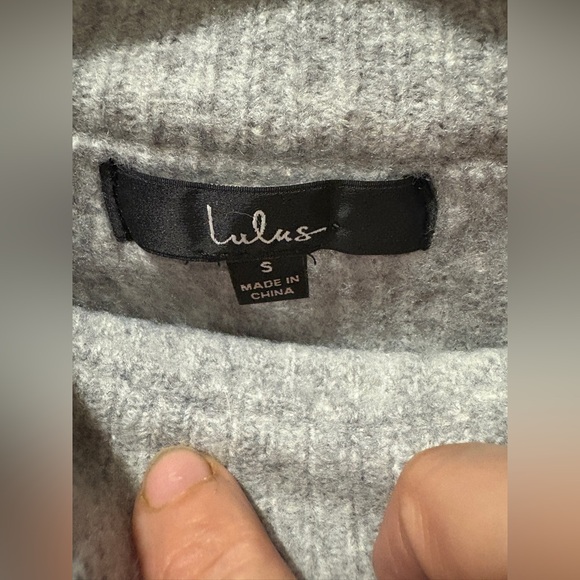 Lulus Pretty Cute Heather Grey Mock Neck Backless Sweater - Picture 12 of 17